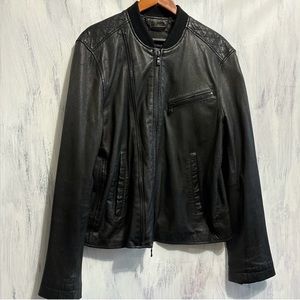 JOHN VARVATOS SUPPLE LEATHER JACKET COAT SIZE LARGE